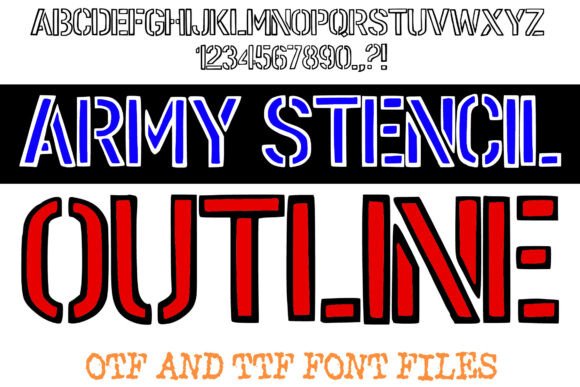 Army Stencil Outline: A Font That Commands Attention