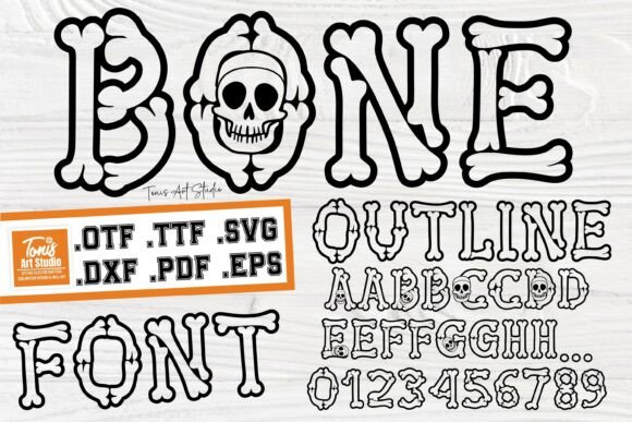 Chilling Typography: Unleash the Bone Outline Font