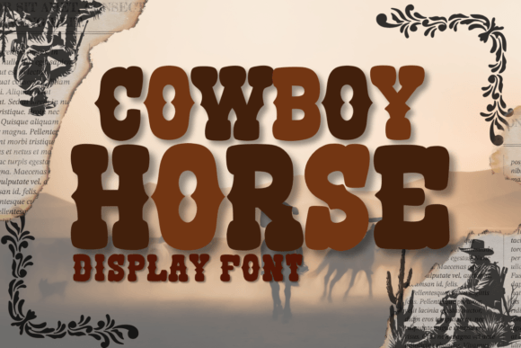 Cowboy Horse: Bold Western Typography for Authentic Designs