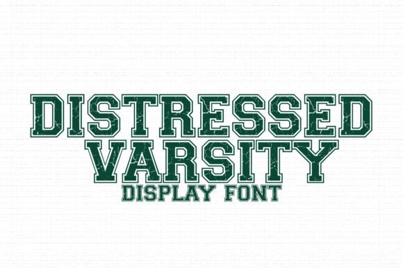 Distressed Varsity: The Bold Font for Athletic & Vintage Designs