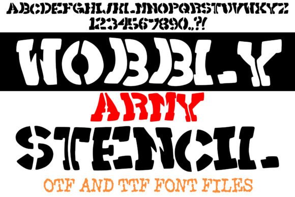 Give Your Projects a Rugged Edge with Wobbly Army Stencil
