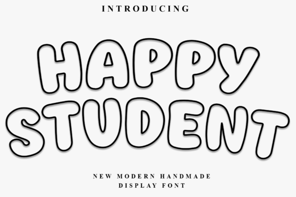 Happy Student: A Festive Typeface for Charming Holiday Designs
