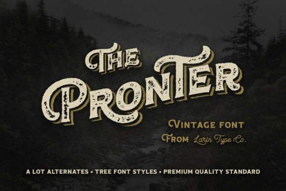 Pronter: A Vintage Typeface for Modern Branding