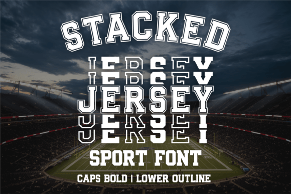 Stacked Jersey: The Bold Font for Sports Branding & Beyond