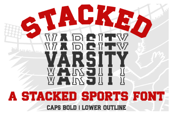 Stacked Varsity: A Bold Typeface for Athletic Branding
