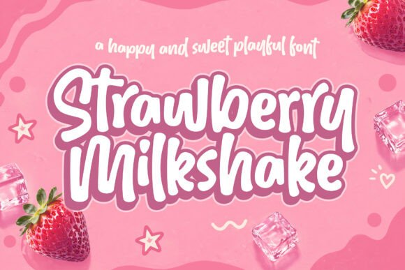 Strawberry Milkshake: A Handwritten Font for Authentic Branding
