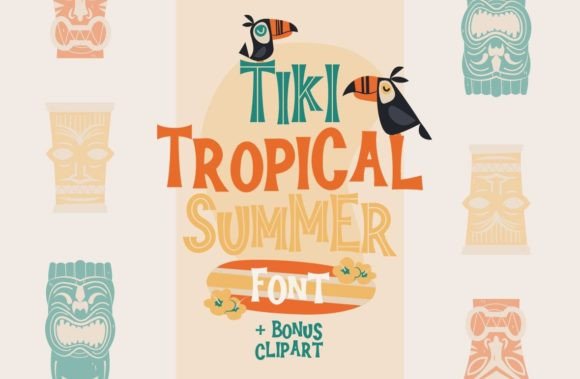 Tiki Tropical Summer: A Mid Century Retro Font Duo for Sun-Kissed Design