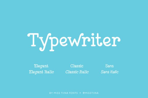 Typewriter: Six Styles of Timeless Character
